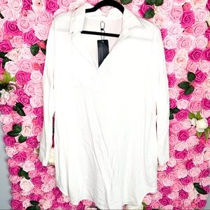 ✨NWT✨ Ekouaer White Swimsuit Beach Cover Up - xl